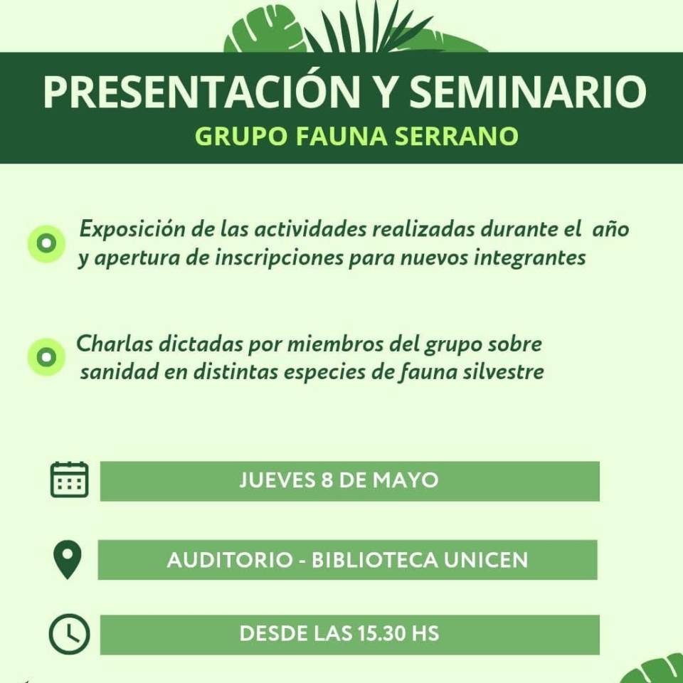 Presentación y Seminario Grupo Fauna Serrano