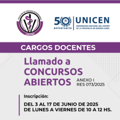 LLAMADO A CONCURSOS ABIERTOS ANEXO I RES 073/2025
