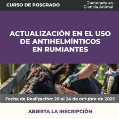 Curso de Post-grado: ACTUALIZACIÓN EN EL USO DE ANTIHELMÍNTICOS EN RUMIANTES